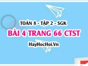 Bài 4 trang 66 Toán 8 Tập 2 Chân trời sáng tạo